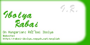 ibolya rabai business card